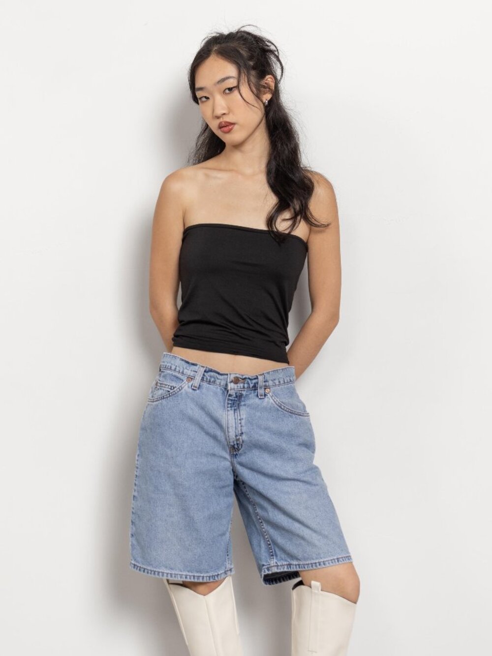 Vintage Levi's Denim Jorts Baggy Shorts 950, Small